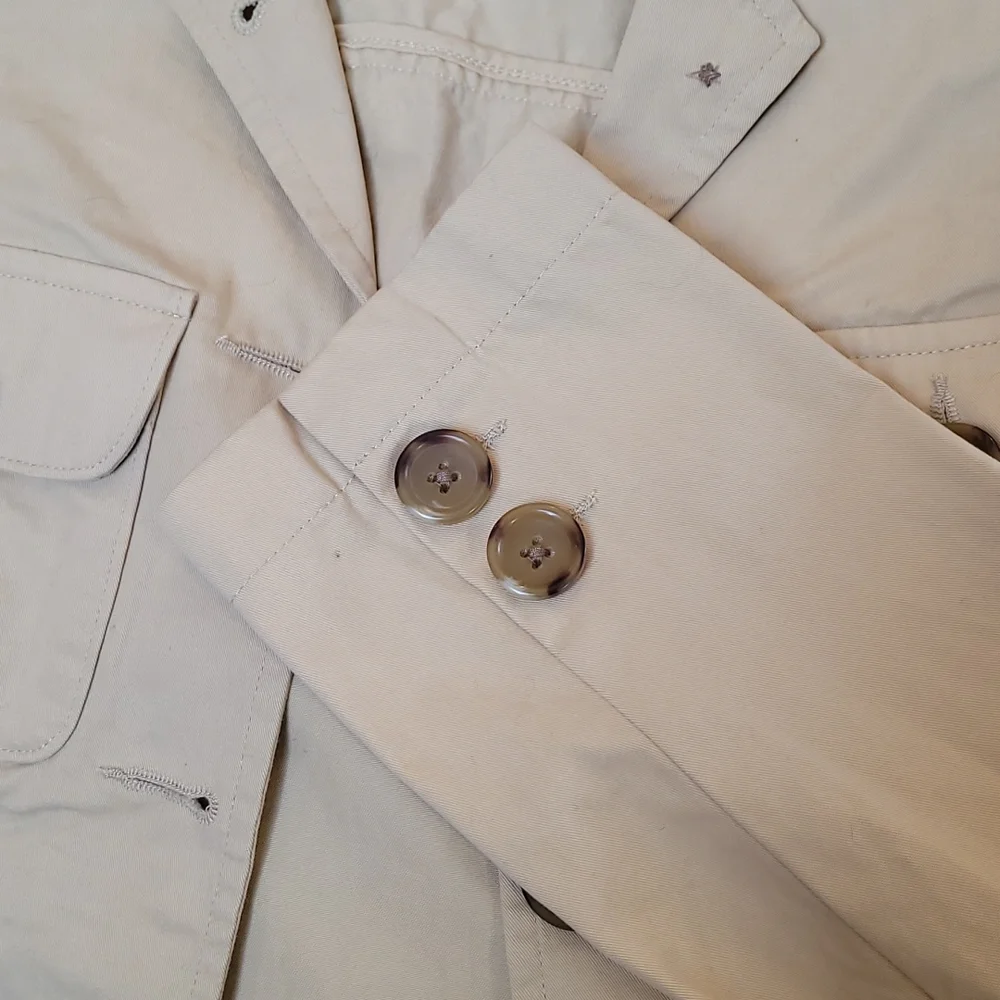Banana Republic Cream Button Down Cotton Shirt Jacket - Picture 11 of 11